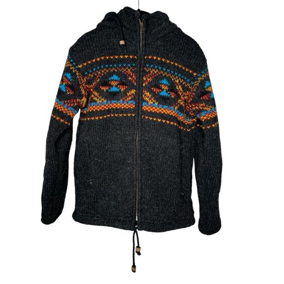 Karmic Chameleon Wool Jacket Women’s Small Knit Fleece - Picture 1 of 8